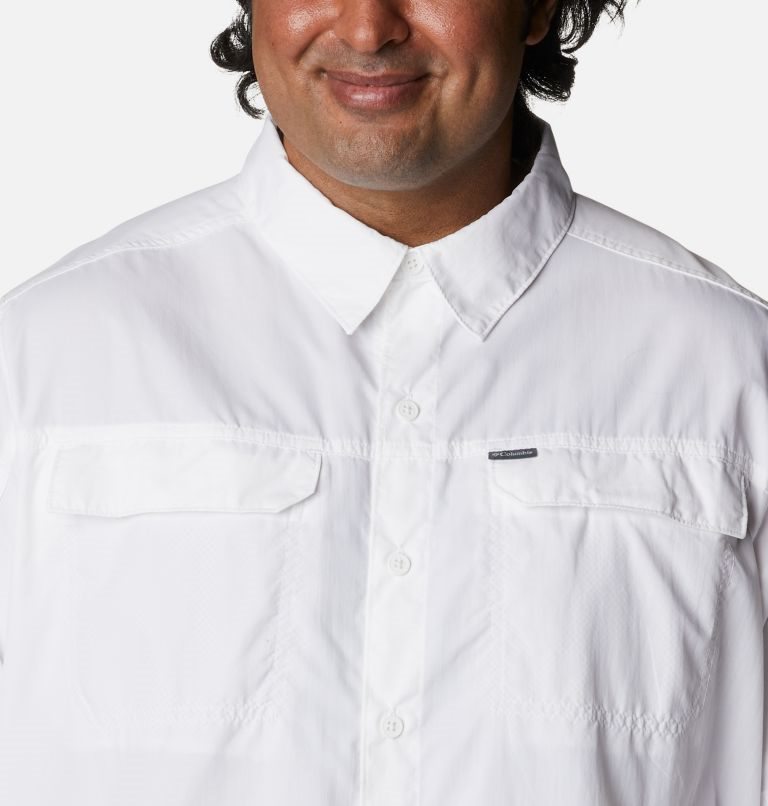 Men's Columbia Silver Ridge 2.0 Long Sleeve Shirts White | Plus Size CA-C0651